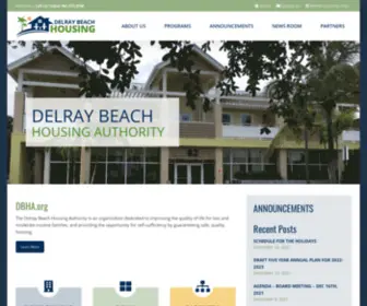 Dbha.org(Delray Beach Housing Authority Official Website) Screenshot