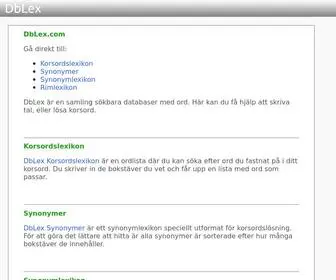Dblex.com(Korsordslexikon) Screenshot