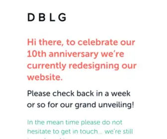 DBLG.co.uk(DBLG is an award winning creative studio) Screenshot