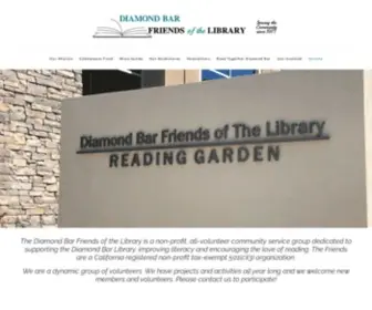 Dblibraryfriends.org(Diamond Bar Friends of the Library) Screenshot