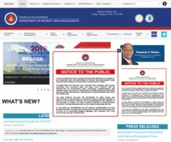 DBM.gov.ph(Department of Budget and Management) Screenshot