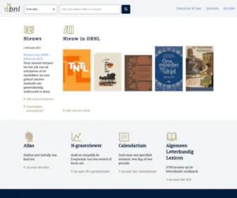 DBNL.org(Digitale Bibliotheek voor de Nederlandse Letteren (The Digital Library of Dutch Literature) Screenshot
