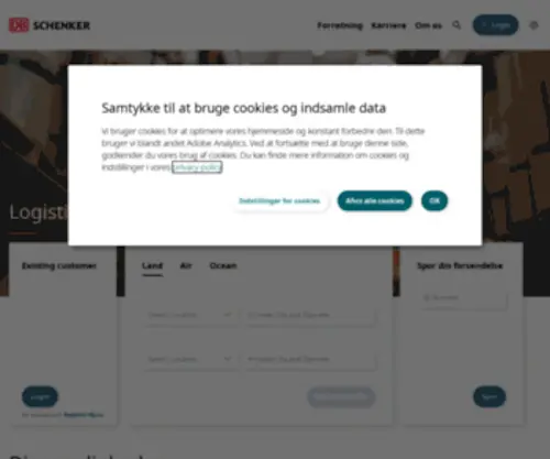 DBSchenker.dk(DB Schenker) Screenshot