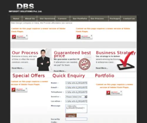 Dbsinfosoft.in(Web Design company) Screenshot