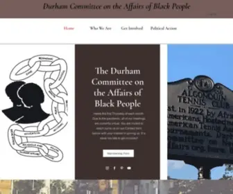 Dcabp.org(Durham Committee on the Affairs of Black People) Screenshot