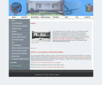 Dca.com.zm(Department of Civil Aviation) Screenshot