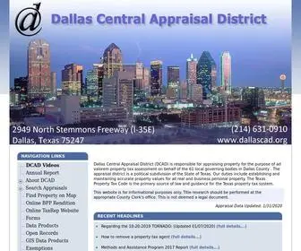 Dcad.org(Dallas Central Appraisal District) Screenshot