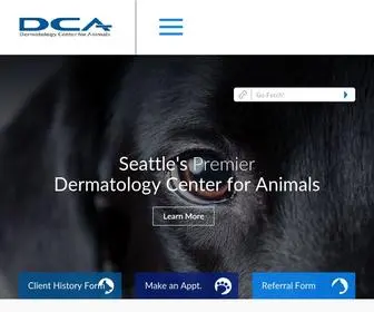 Dcaseattle.com(Dermatology Center for Animals) Screenshot