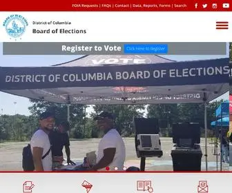 Dcboe.org(District of Columbia Board of Elections) Screenshot