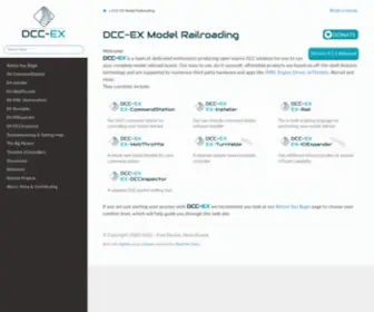 DCC-EX.com(DCC-EX Model Railroading documentation) Screenshot