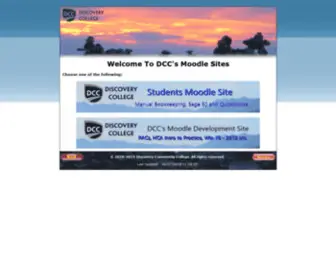 DCC-Moodle.com(DCC-Moodle Site Welcome Message) Screenshot