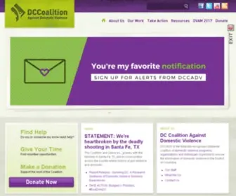 Dccadv.org(DC Coalition Against Domestic Violence) Screenshot