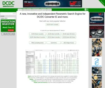 DCDcselector.com(IC search engine for electronic components and analog parts) Screenshot