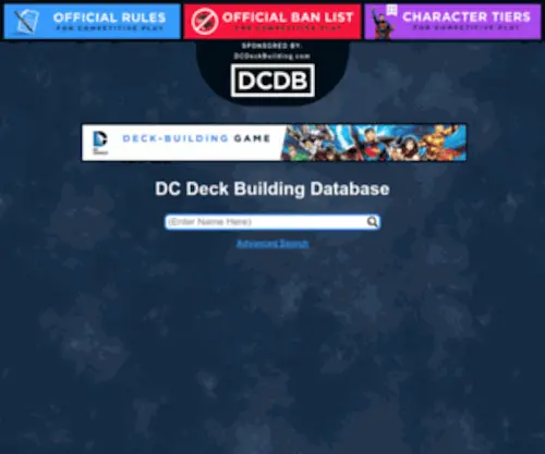 DCDeckbuilding.info(DCDB Database) Screenshot