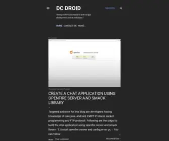 DCDroid.com("A blog of the topics related to android app development) Screenshot