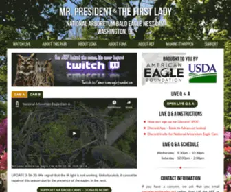 Dceaglecam.org(National Arboretum Bald Eagle Nest Cam) Screenshot