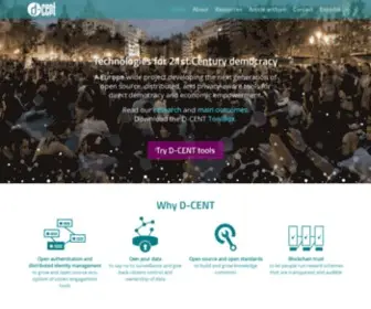 Dcentproject.eu(D-CENT) Screenshot