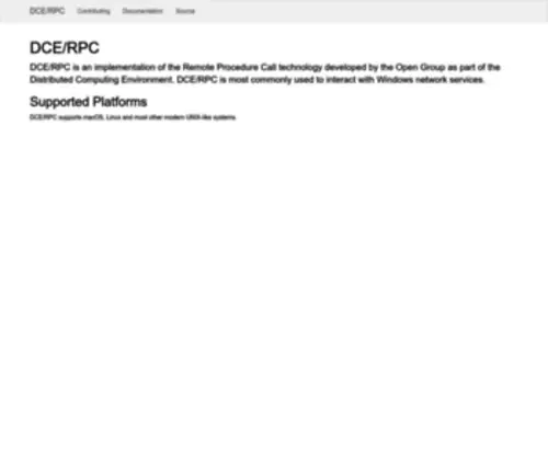Dcerpc.org(DCE/RPC) Screenshot