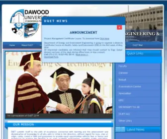 Dcet.edu.pk(Dawood University Of Engineering & Technology Karachi) Screenshot