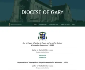 Dcgary.org(The Roman Catholic community of the Diocese of Gary) Screenshot