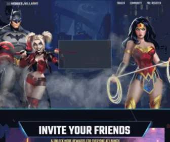 Dcheroesandvillains.com(Pre-register now to the NEW DC Heroes & Villains game) Screenshot