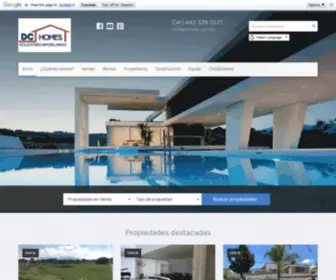 Dchomes.com.mx(Bienvenido a DC HOMES Soluciones Inmobiliarias) Screenshot