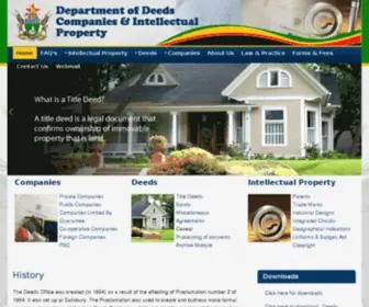 Dcip.gov.zw(Department of Deeds) Screenshot