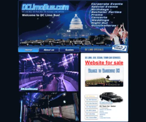 Dclimobus.com(DC Limo Bus) Screenshot