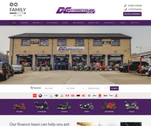 Dcmotorcycles.co.uk(New & Used Motorbikes for sale in Huddersfield & West Yorkshire) Screenshot