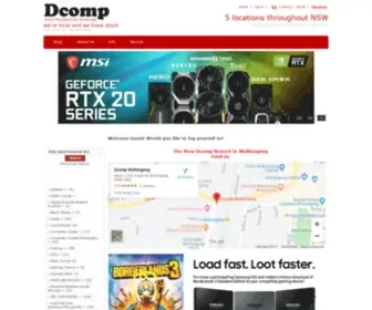 Dcomponline.com.au(Dcomp Computers) Screenshot