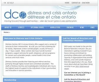 Dcontario.org(Distress and Crisis Ontario) Screenshot