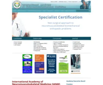 Dcorthoacademy.org(International Academy of Neuromusculoskeletal Medicine) Screenshot