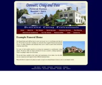 Dcpatememorials.com(Dennett, Craig and Pate Funeral Homes) Screenshot