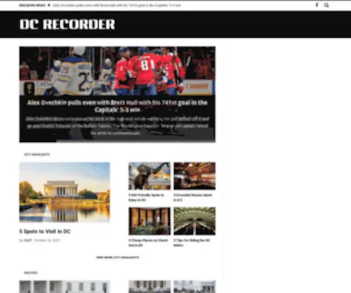 Dcrecorder.com(Washington, DC news and information) Screenshot