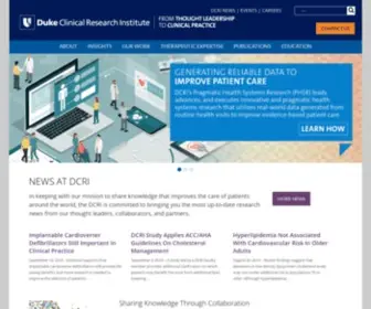 Dcri.org(The Duke Clinical Research Institute develops and shares knowledge) Screenshot