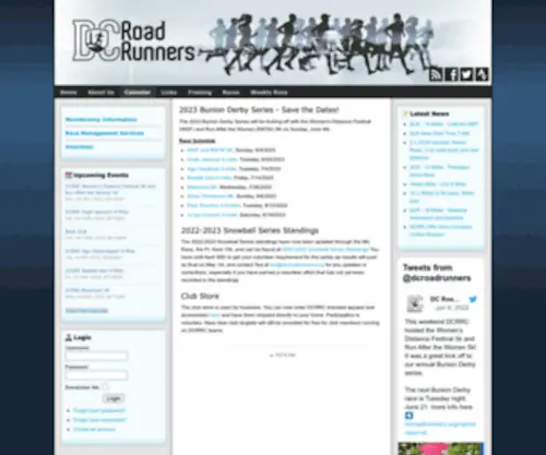 Dcroadrunners.org(DC Road Runners) Screenshot