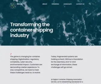 Dcsa.org(Digital Container Shipping Association (DCSA)) Screenshot