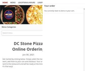 DCstonepizzas.com(DC Stone Pizza Online Ordering) Screenshot