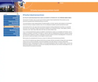 Dcunha.de(CNC Werkzeugmaschinen / Industriemaschinen Ankauf und Verkauf) Screenshot