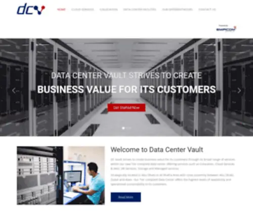 Dcvaults.com(Cloud hosting services) Screenshot