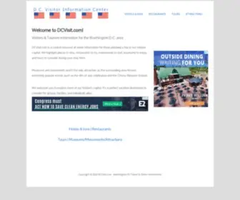 Dcvisit.com(Washington DC Travel & Visitor Information) Screenshot