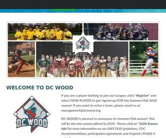 Dcwood.org(Wood Baseball) Screenshot