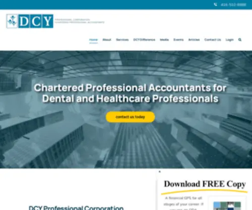 DCY.ca(DCY Chartered Accountants for Dental Professionals Toronto) Screenshot