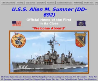 DD-692.com(Dedicated to preserving the history of the United States Navy Destroyer Allen M. Sumner (DD) Screenshot