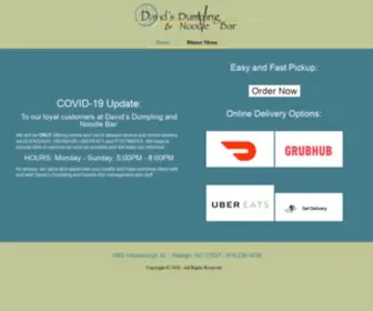 DDandnb.com(David’s dumpling and noodle bar) Screenshot