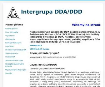 DDA.org.pl(Intergrupa ACA (DDA/DDD)) Screenshot