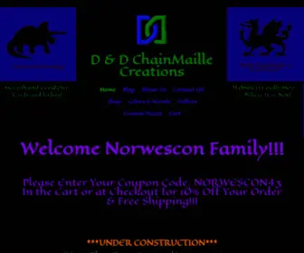 DDchainmaillecreations.com(Artistic Handmade Jewelry & Accessories) Screenshot