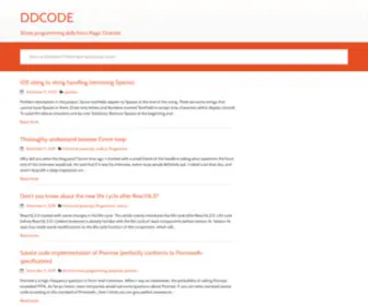 DDcode.net(Share programming skills from Magic Oriental) Screenshot