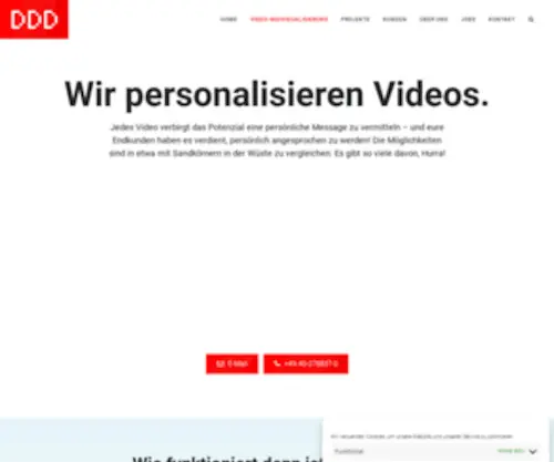 DDD.de(Jedes Video verbirgt das Potenzial eine persönliche Message zu vermitteln) Screenshot