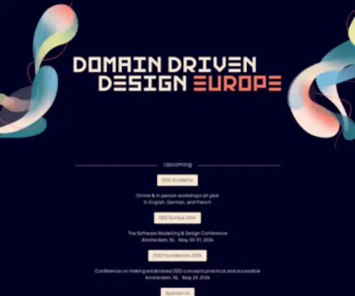 DDDeurope.com(Domain-driven design europe) Screenshot